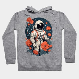 Floral Astronaut by Akbaly Hoodie